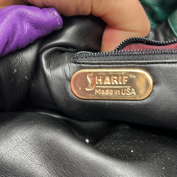 Sharif Large Python Croc Ikat Leather Drawstring Snap Flap Bucket Shoulder Bag - Picture 16 of 16